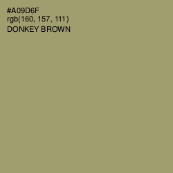 #A09D6F - Donkey Brown Color Image